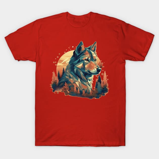 Abstract wolf T-Shirt by GreenMary Design